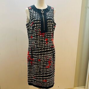Per Se Black and Red Checkered Midi   sleeveless All Season Dress NWOT Perfect